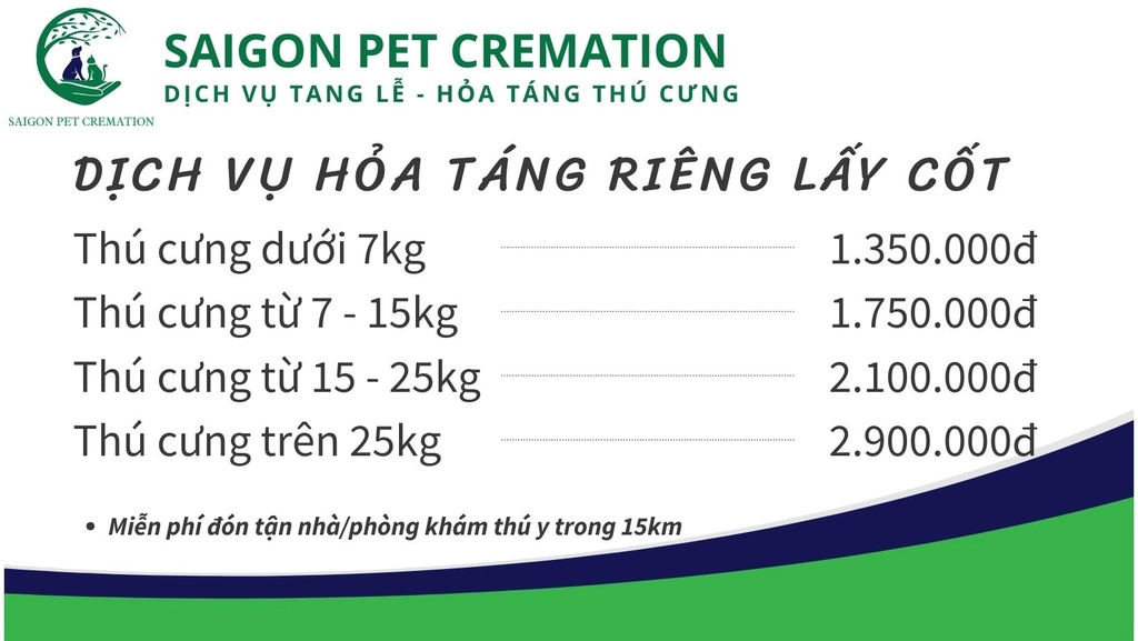 Dịch vụ hỏa táng riêng lấy cốt